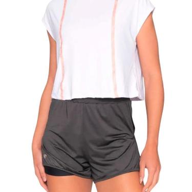 Imagem de Short Amei Sport com Bolso Interno - Cinza/Preto-Unissex