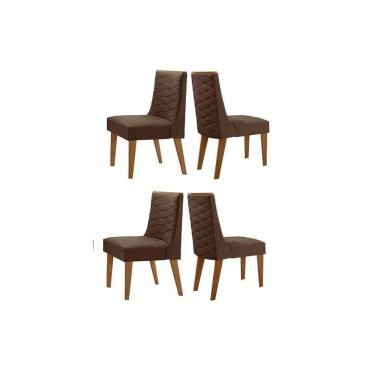 Imagem de Kit 4 Cadeiras Cozinha Dafne Madeira Maciça