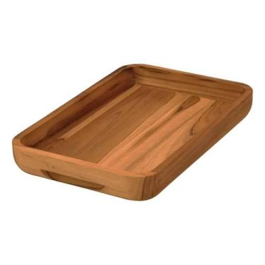Imagem de Gamela Madeira Teca Travessa Retangular 39.5cm X 26cm Stolf Cozinha Ja