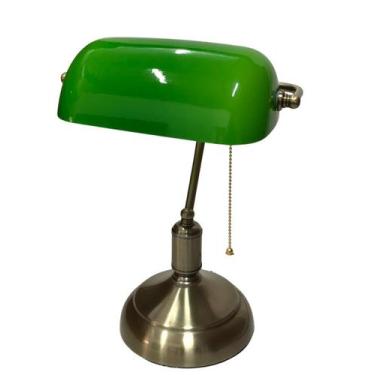Imagem de Abajur Banker Verde Clássico Luminária De Mesa Banqueiro - Importacão 