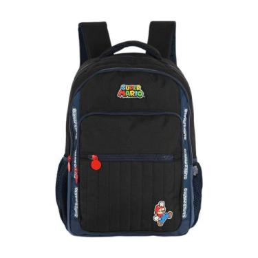 Imagem de Mochila De Costas Escolar Juvenil Super Mário Bross Jogo - Up4You