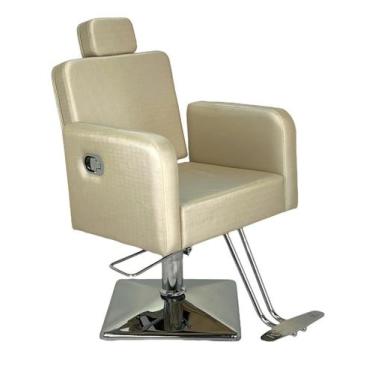 Imagem de Poltrona Cadeira Reclinavel Burguês Salão de Cabeleireiro - BM Móveis,