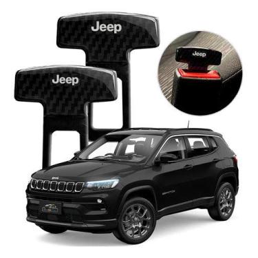 Imagem de Par Fivela Anti Som Cinto Trava Segurança Jeep Compass - Emblematech