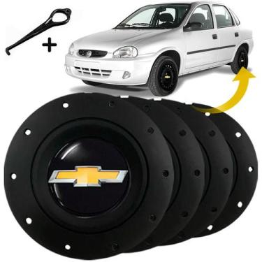 Imagem de Kit Calotas Central Gm Corsa Celta Aro 13 14 15 Jogo Carlota Chevrolet