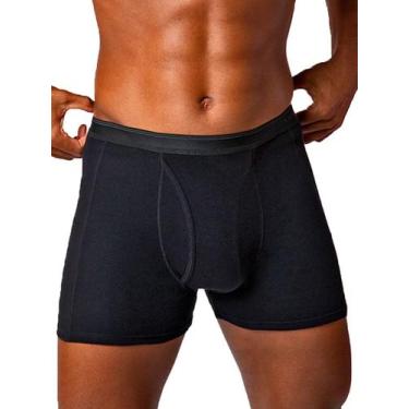 Imagem de Cueca Boxer Lupo com Abertura 660-003, Preto, P