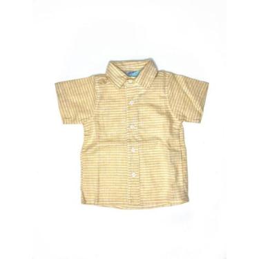 Imagem de Camisa de Linho infantil - Henecy, 4, Amarelo listrado