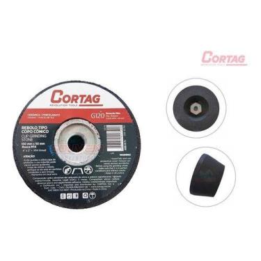 Imagem de Rebolo Copo Cônico g120 100x50mm Rosca M14 Cortag Marmoraria