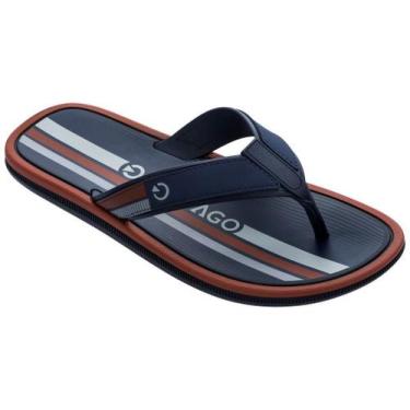 Imagem de Chinelo Masculino Cartago Maiorca II Azul/Azul/Telha, 40