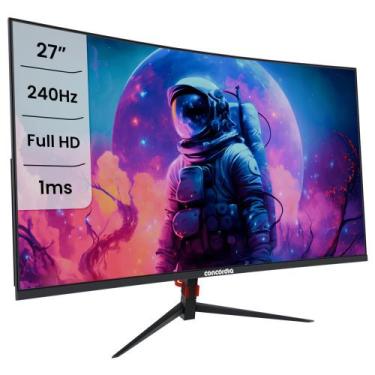 Imagem de Monitor Concórdia Gamer Curvo 27 CZ270F 240hz Led Full HD 1ms 2HDMI, 2