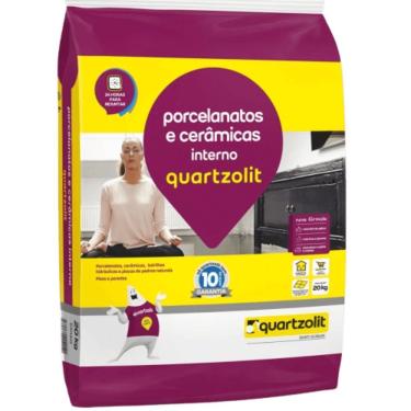 Imagem de Argamassa para Porcelanato Interno Weber 20kg Cinza 0102.00001.0020pl Alta Aderência para Pisos e Paredes Quartzolit