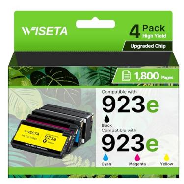 Imagem de Cartuchos de tinta 923XL 923 para impressoras HP 923, substituição de tinta para HP 923XL, pacote combo compatível com impressoras OfficeJet Pro 8130e 8135e 8138e 8139e 9130 8122e 8120 8124e (com chip