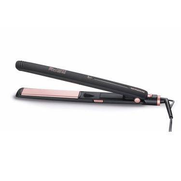 Imagem de Prancha Alisadora Black Rose P-27 Placas Cerâmica 220°C Tecnologia Tourmaline Íon Preto Golden Rose Mondial Bivolt