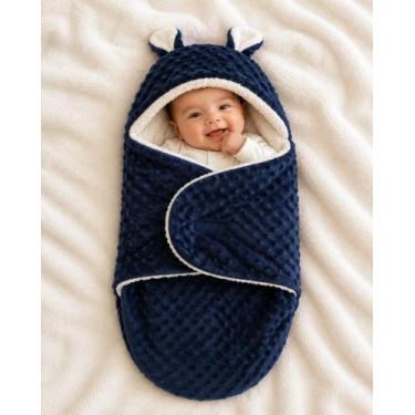 Imagem de Saco de Dormir para Bebê em Manta Soft Pipoquinha e Sherpa - Toque Mac
