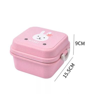 Imagem de Lancheira Infantil Quadrada Pequena - B1318 - ds, Rosa