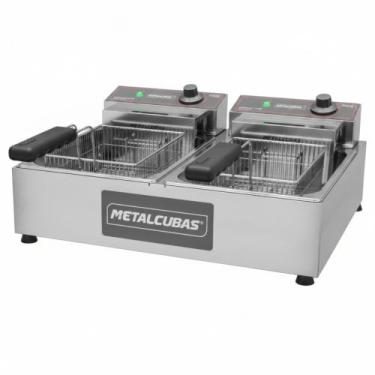 Imagem de Fritadeira Eletrica Frce-6 6L 6400W 2 Cubas Oleo Inox 220V - Metalcuba