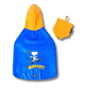 Imagem de Capa De Chuva Para Cachorro Snoopy Rollin Azul Zooz Pets -, G