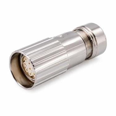 Imagem de Conector Circular Fêmea M23 Reto 17 Pinos Servo CNC Meiraser Electric 