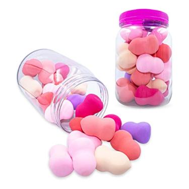 Imagem de Pote 24 Esponjas Para Maquiagem Base Corretivo Pó Corpinho