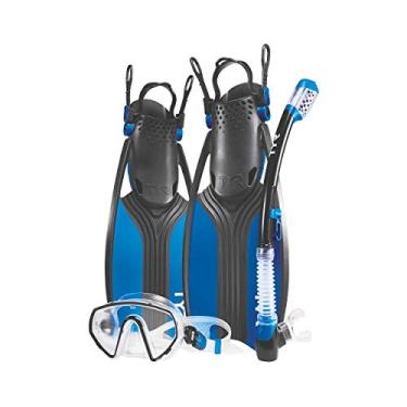 Imagem de TYR Barbatana Voyager Mask Snorkel, azul/preto, grande