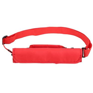 Imagem de Bolsa de ombro pequena para tacos de golfe, bolsa para tacos de golfe, campo de golfe divertido ao ar livre para viagem rápida(vermelho)
