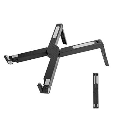 Imagem de EBTOOLS Suporte para laptop, material ABS, suporte de base portátil dobrável para notebook, ajuste de 2 níveis, adequado para cadernos e tablets abaixo de 17 polegadas (preto)