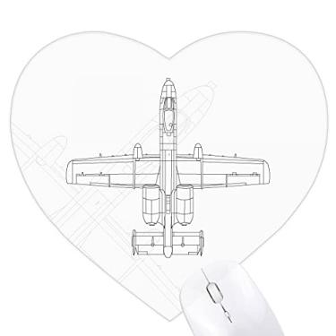 Imagem de Mousepad de coração militar com armas aeronáticas, tapete de borracha, para escritório