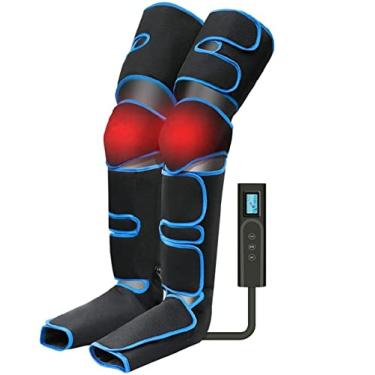 Imagem de Massageador de perna de ar para perna da coxa do pé 360° promove circulação sanguínea massageador corporal relaxamento muscular dispositivo de drenagem linfática após esportes ou trabalho cansado