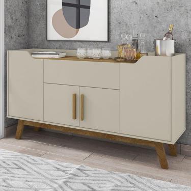 Imagem de Balcão Buffet Future 4 Portas 1 Gaveta Off White/cinamomo - Móveis Bechara