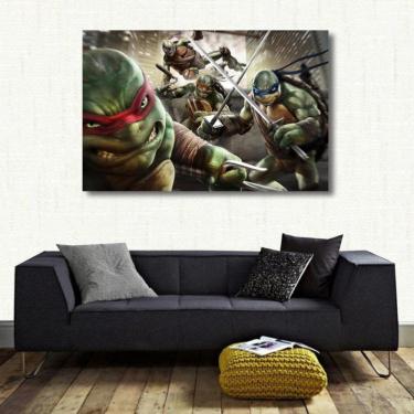 Imagem de Quadro decorativo Tartarugas Ninja com Tela em Tecido