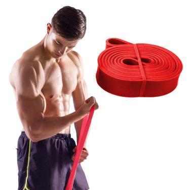 Imagem de Faixa Elástica Super Band Resistencia Extensor Crossfit Exercicio Vermelho