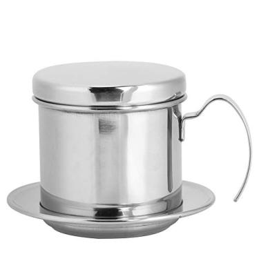 Imagem de Cafeteira,cafeteira de a?o inoxid¨¢vel, filtro de gotejamento de caf¨¦, port¨¢til de a?o inoxid¨¢vel, filtro de gotejamento de caf¨¦, cafeteira para cozinha dom¨¦stica(silver), cafeteira filtro de caf
