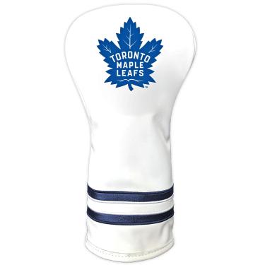 Imagem de Team Golf NHL Toronto Maple Leafs Branco Vintage Driver Head Cover Branco Vintage Driver Golf Club Capa, Design Ajustável, Design Retrô