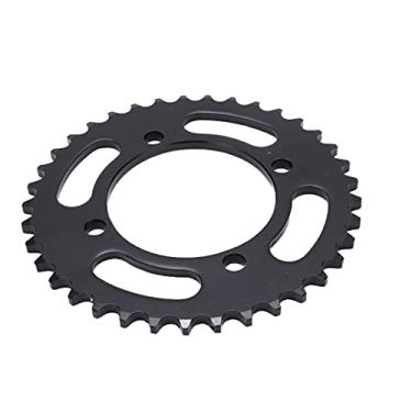 Imagem de Pinhão da roda de corrente, desempenho estável 76 mm 37 dentes Pinhão traseiro de aço preto para veículos de praia para motocicletas para bicicletas elétricas