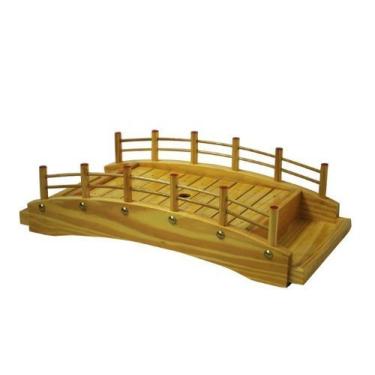 Imagem de THY COLLECTIBLES Bandeja de servir de madeira japonesa Sashimi Sushi Bridge Plate 46 cm