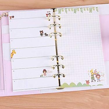 Imagem de Refil de papel forrado, recarregável, agenda de fichário, cadernos, refil de papel, 6 furos, 40 folhas/80 páginas, A5 142 mm x 208 mm, plano semanal-B