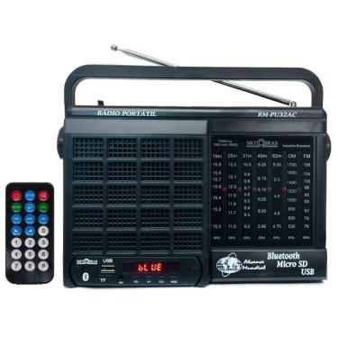 Imagem de Rádio 7 Faixas RM-PU32AC Bluetooth, USB e Controle Remoto - Motobras