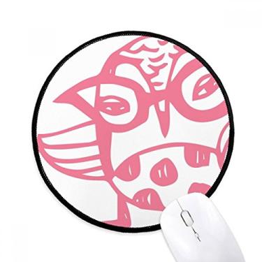 Imagem de DIYthinker Óculos de desenho animado Bird Protect Animal Pet Lover Mouse Pad Desktop Office Tapete Redondo para Computador