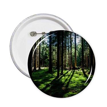 Imagem de Ciência Natureza Cenário Florestal Pinos Verdes Emblema Botão Decoração Acessório 5 peças