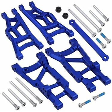 Imagem de Red Aluminum Front&Rear Suspension A-Arms Set Tie Bar for Traxxas Slash 2WD 1/10