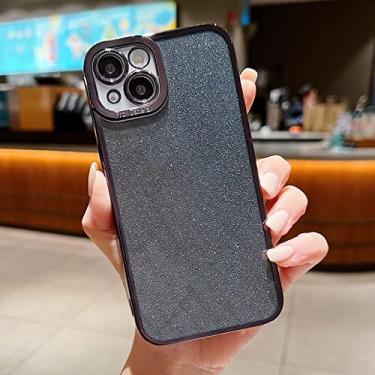 Imagem de Estojo de luxo com glitter brilhante para iPhone 13 Pro Max 12 11 X XR XS 8 7 Plus 6 6S SE 2020 2022 Capa de silicone macio à prova de choque, preta, para iPhone 13 ProMax