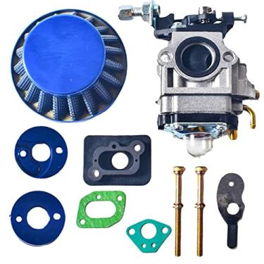 Imagem de Kit de Atualização de Carburador de Carburador de 15 mm Filtro de Ar Coletor de Tubo Inatake de Entrada de Liga de Liga Para 2 Tempos 33cc 43cc 47cc 49cc 50cc 52cc Standup Scooter ATV Quad Pocket Bike XG-550 BladeZ Moby X Blue