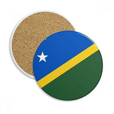 Imagem de Caneca com a bandeira nacional da Oceania Country, porta-copos com proteção de mesa, pedra absorvente