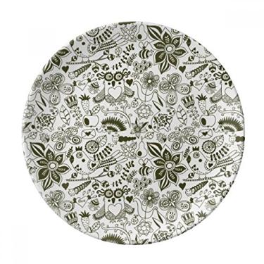 Imagem de Fruta animal Carnaval Preto Branco Prato Decorativo de Porcelana Salver Prato de Jantar