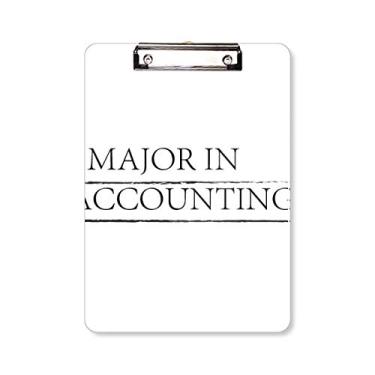 Imagem de Placa de suporte com citação I Major in Accounting Prancheta para escrita A4