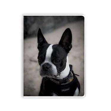 Imagem de Bulldog Pet Caderno com imagem escura de animal de estimação capa macia Diário