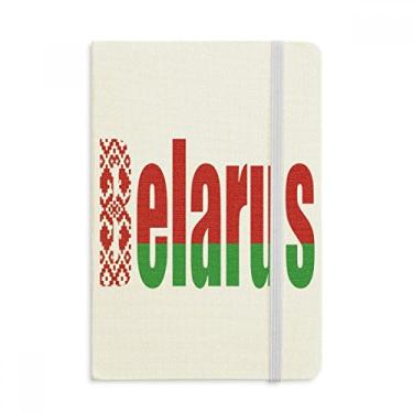 Imagem de Caderno com nome da bandeira de Belar em tecido com capa dura e diário clássico