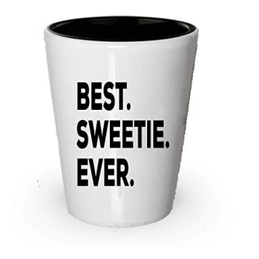 Imagem de Copo de shot Sweetie – Melhor doce de todos os tempos – Para uma ideia de presente – Adicione a um conjunto de caixa de presente – , Dia das Mães, Natal, Dia dos Namorados, Páscoa (1)