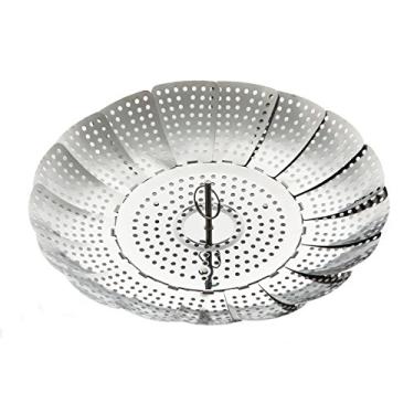 Imagem de ExcelSteel Vaporizador de legumes dobrável, aço inoxidável