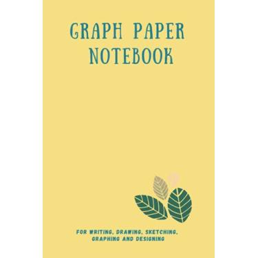 Imagem de Graph Paper Notebook: Small leaf With Yellow Design | Grid Paper Composition Notebook Journal For Writing, Drawing, Sketching, Graphing and Designing, Quad Ruled 5x5 graph paper