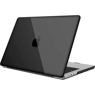 Imagem de Capa Case Compatível Para Macbook New Pro 14,2'' A2442 (M1) 2021 / A2779 (M2) 2023 /A2992 A2918 (M3) 2023 / A3112 A3185 A3401 (M4) 2024 -PRETO FOSCO,Policarbonato, Rígido,Fina e Leve